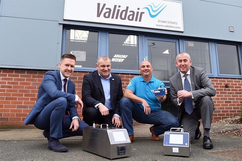 validair crouching businessmen image